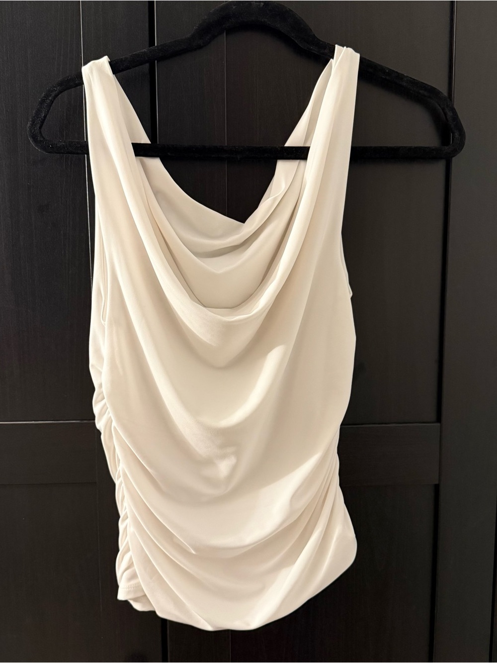 Wilfred Cream Drape Cowl Neck Tank